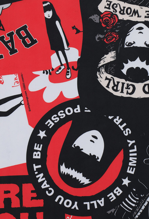 Emily the Strange Emily Multi Graphic Beach Towel