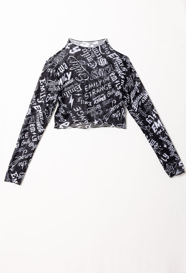 Emily the Strange Emily's Dark Rebellion Long Sleeves Print Swimsuit Cover Up