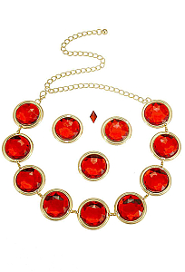 Anime Cosplay Red Stone Waist Chain For Halloween Costume Accessory