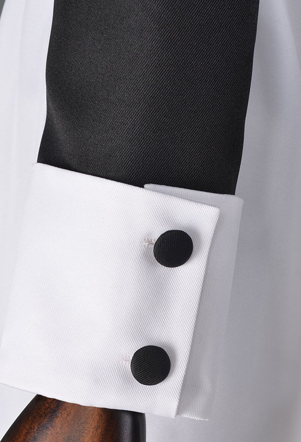 Gothic Victorian Fancy Maid Dress Retro Style Black and White Ruffle Decorated Servant Long Dress Halloween Costume Gothic Victorian Fancy Maid Dress Retro Style Black and White Ruffle Decorated Servant Long Dress Halloween Costume