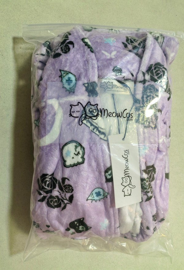 Meowcos.com Women Bathrobe Shower Robes Warm Robe Kimono House Sleepwear Flannel Comfy Loungewear