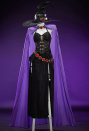 Love Healer Halloween Witch Costume Halter Neck Dress with Cape and Hat