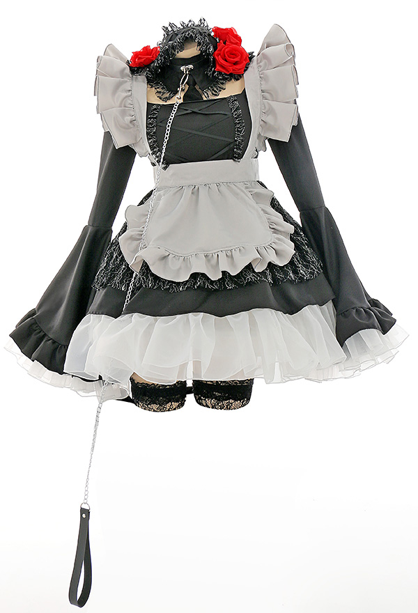 Spell on U Gothic Kawaii Flare Sleeves Maid Dress Halloween Cosplay Costume