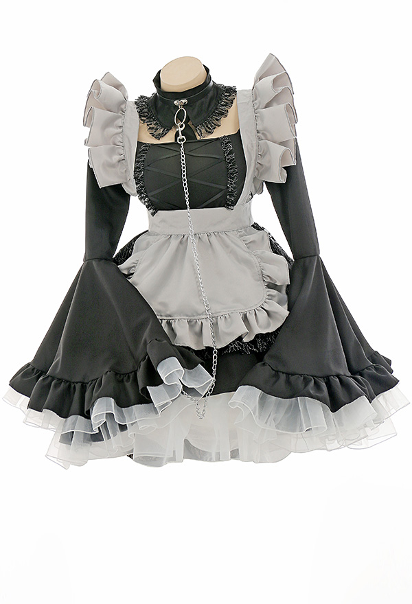 Spell on U Gothic Kawaii Flare Sleeves Maid Dress Halloween Cosplay Costume