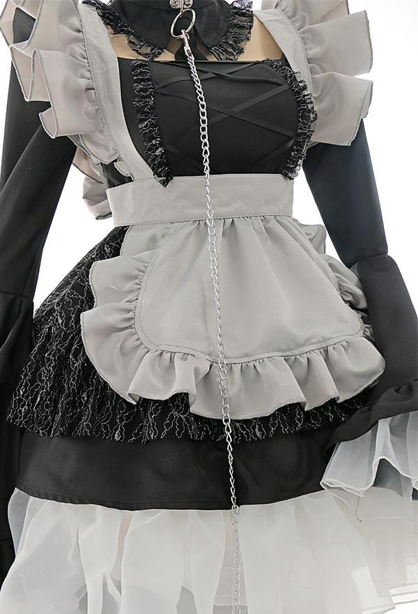 Spell on U Gothic Kawaii Flare Sleeves Maid Dress Halloween Cosplay Costume