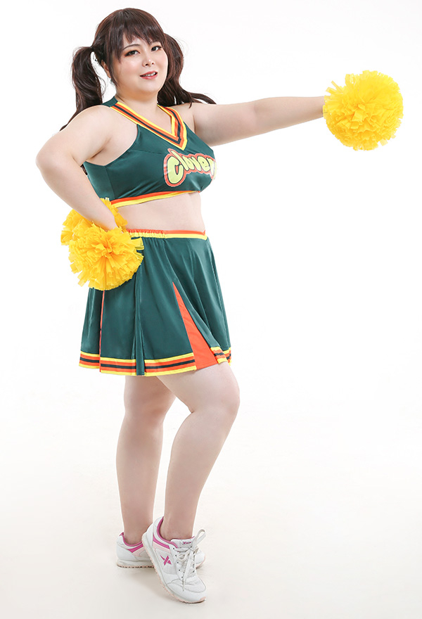 Women Halloween Dance Party Uniform Clover Pattern Cheerleader Performance Costume Plus Size Women Halloween Dance Party Uniform Clover Pattern Cheerleader Performance Costume Plus Size