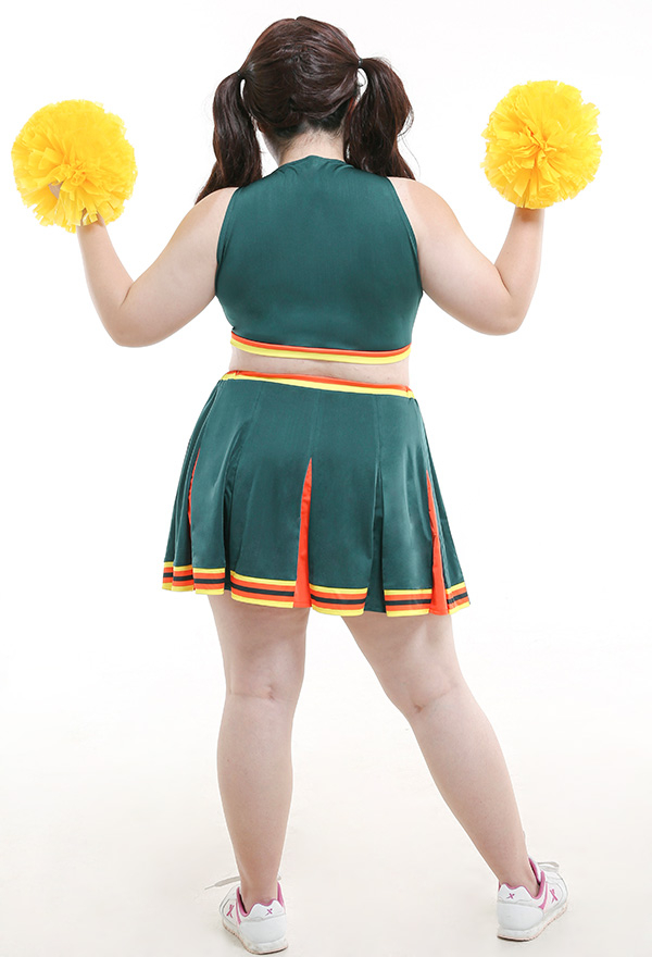 Women Halloween Dance Party Uniform Clover Pattern Cheerleader Performance Costume Plus Size Women Halloween Dance Party Uniform Clover Pattern Cheerleader Performance Costume Plus Size