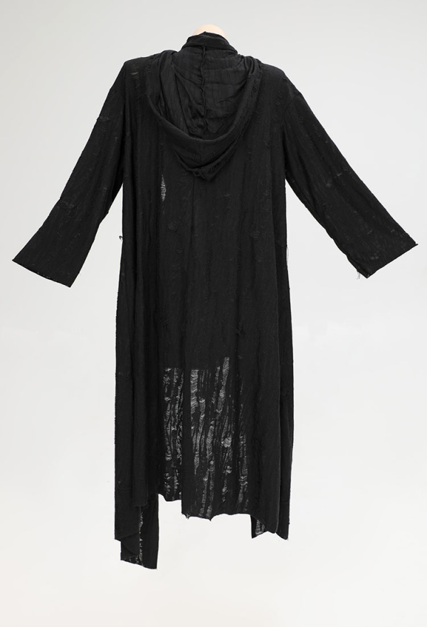 DARK BREATH Gothic Hooded Coat Black Post-apocalyptic Coat