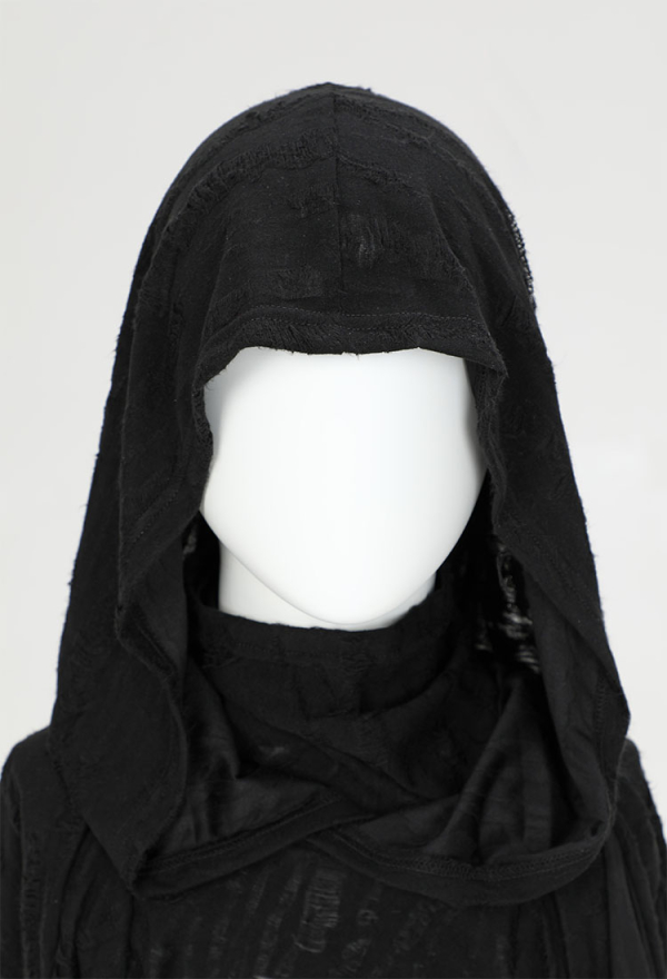 DARK BREATH Gothic Hooded Coat Black Post-apocalyptic Coat