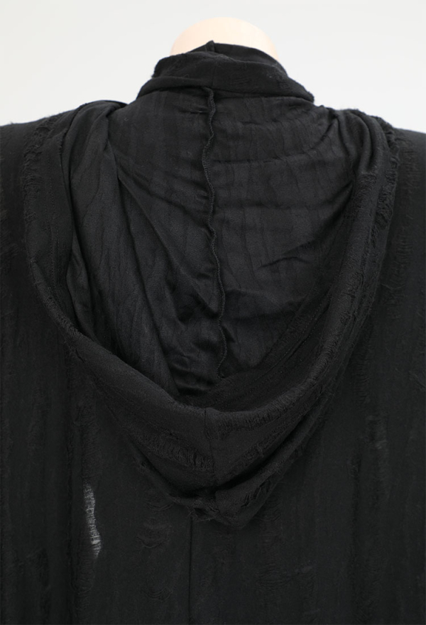 DARK BREATH Gothic Hooded Coat Black Post-apocalyptic Coat