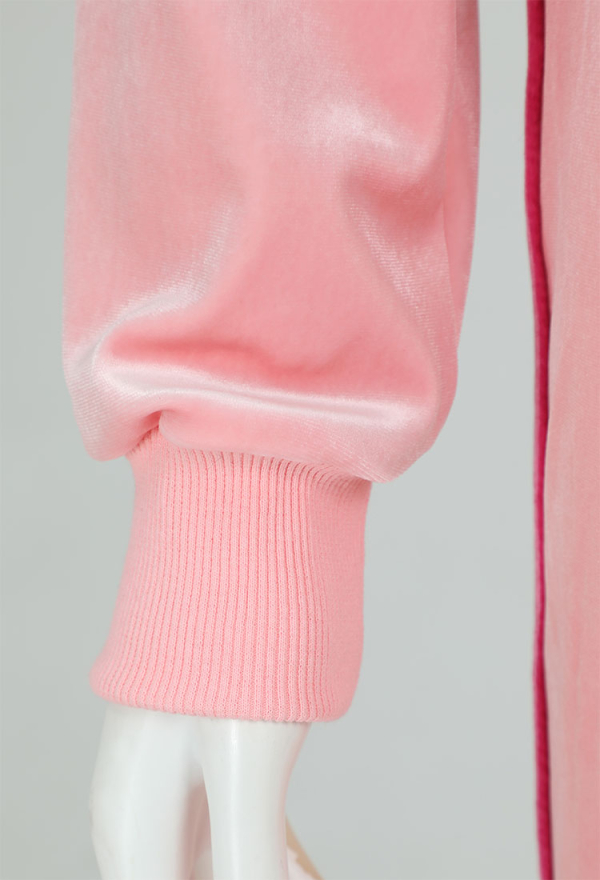 Sports Tracksuit Set Pink Bunny Hooded Top and Pants with Pom-pom Accessories Sports Tracksuit Set Pink Bunny Hooded Top and Pants with Pom-pom Accessories