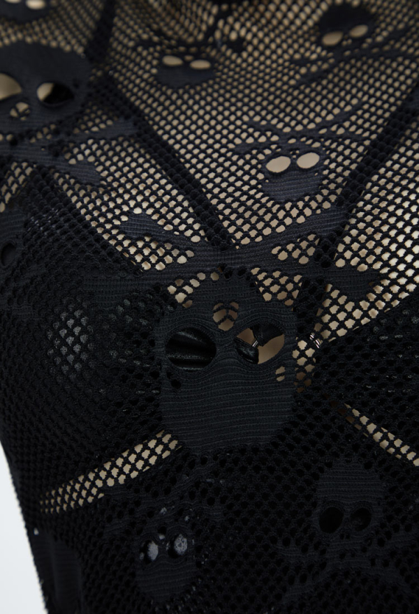 Night Hunter Gothic Punk Dress Set Black Halter Backless Dress and Lace Mesh Dress with Belt and Waist Chain Night Hunter Gothic Punk Dress Set Black Halter Backless Dress and Lace Mesh Dress with Belt and Waist Chain
