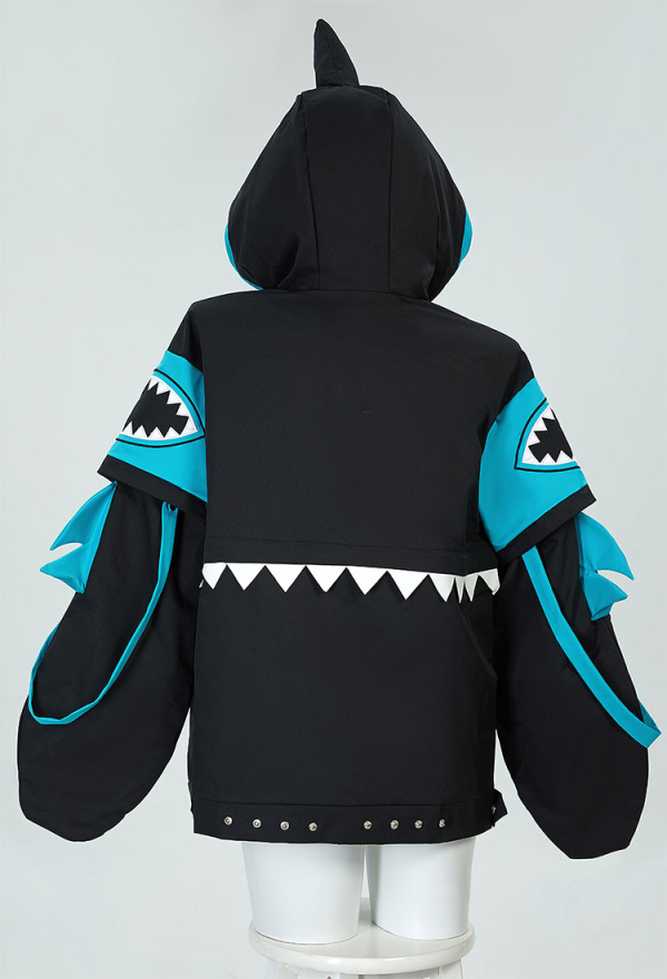 Shark Hoodie Black and Blue Paw Hoodie Daily Wear
