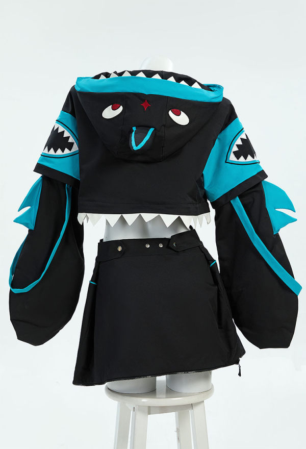 Shark Hoodie Black and Blue Paw Hoodie Daily Wear