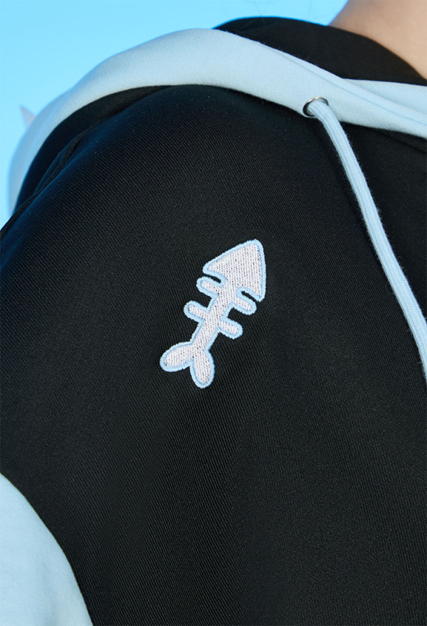 Dizzy Shark-Kitten Black and Blue Paw Hoodie Daily Wear Dizzy Shark-Kitten Black and Blue Paw Hoodie Daily Wear