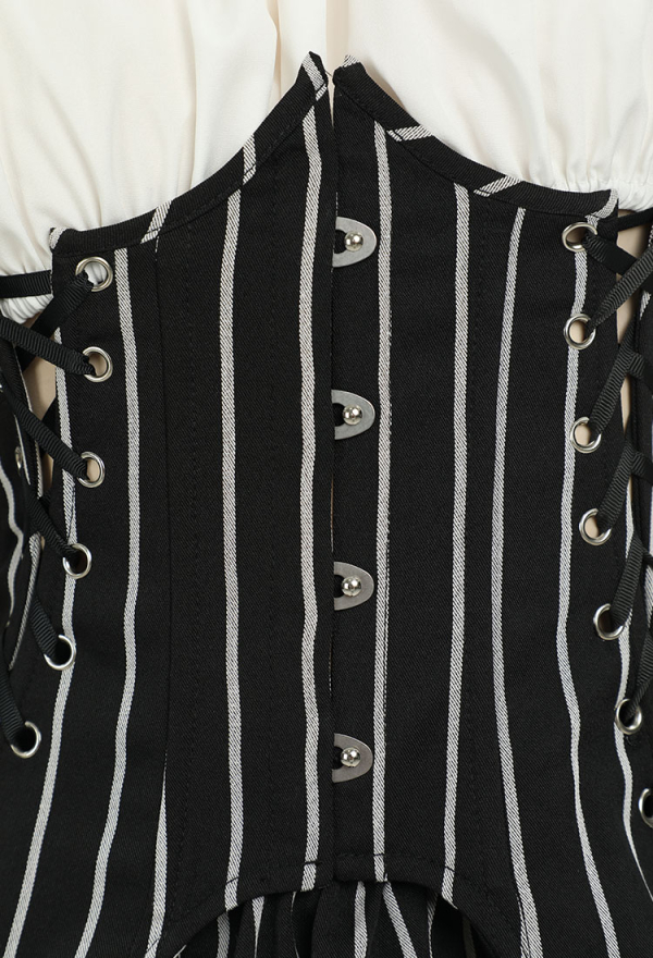 Sweet Nightmare Jack Skellington Style Gothic Costume Long Sleeve Top and Tube Top with Skirt and Gloves Sweet Nightmare Jack Skellington Style Gothic Costume Long Sleeve Top and Tube Top with Skirt and Gloves