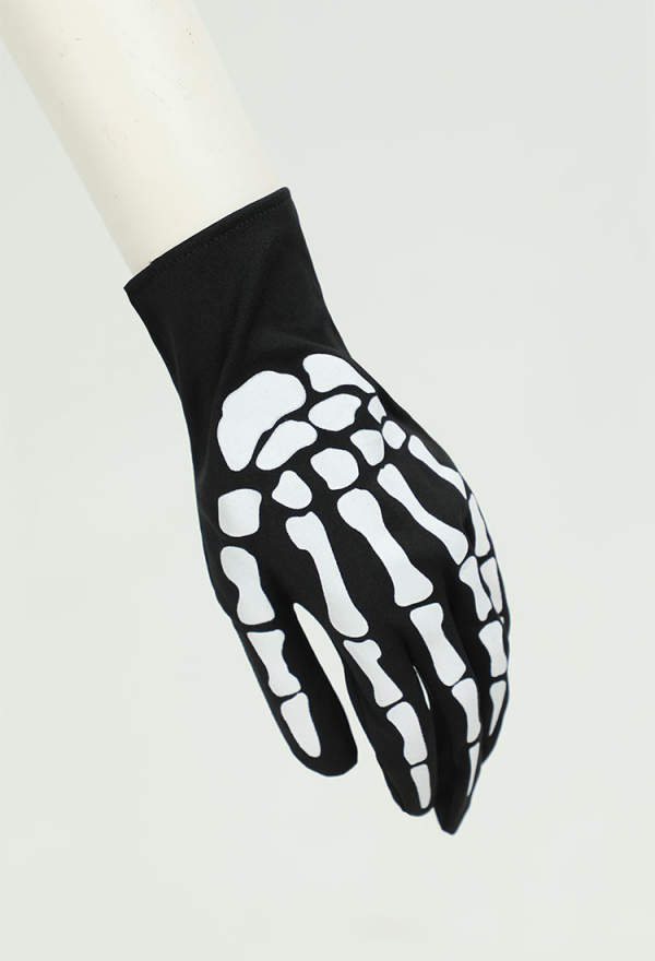 Sweet Nightmare Jack Skellington Style Gothic Costume Long Sleeve Top and Tube Top with Skirt and Gloves Sweet Nightmare Jack Skellington Style Gothic Costume Long Sleeve Top and Tube Top with Skirt and Gloves