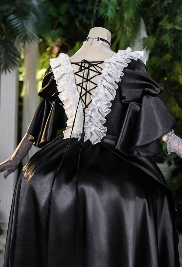Halloween Cosplay Costume Dress with Pantyhose and Veil