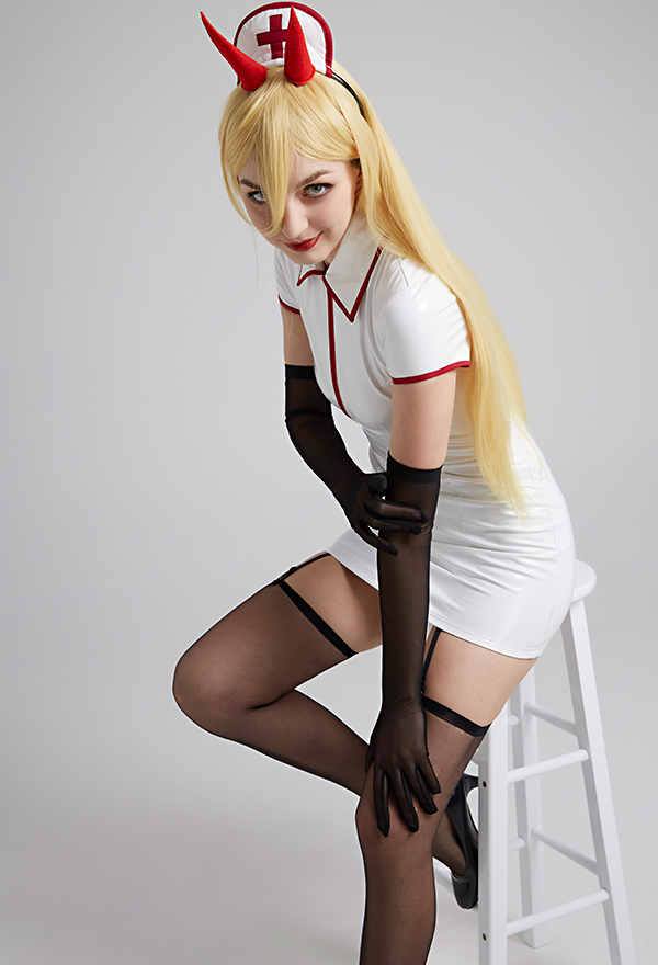 Power Women Halloween Sexy Nurse Cosplay Costume