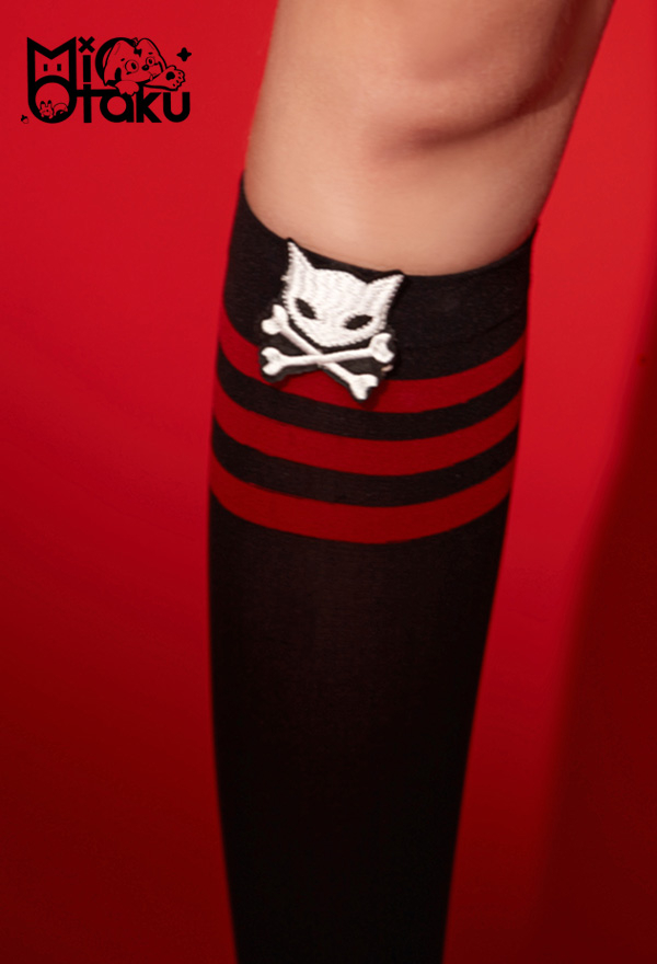 Emily the Strange Pentagram Print Halloween Costume Two-Piece Sailor Uniform with Pleated Skirt