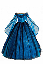 Stitched by Grace Halloween Blue Off-the-Shoulder Long Dress Bell-Sleeve Layered Dress