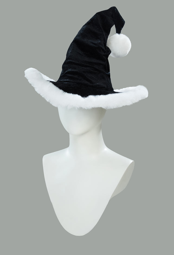 Silent Night Christmas Gothic Black Dress Set Dark Witch Style Furry Dress with Cloak Hat Gloves Silent Night Christmas Gothic Black Dress Set Dark Witch Style Furry Dress with Cloak Hat Gloves