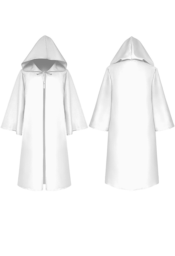 Gothic Medieval Death Witch Halloween Costume Hooded Robes Cloak