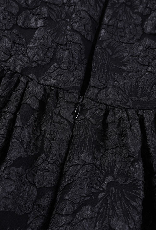 Women Gothic Vampire Lace Cross Decorated Floral Pattern A-Line Mini Dress