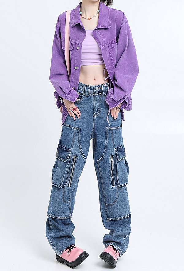 Lavender Fantasy Y2K Girls Hot Style Purple Cotton Drawstrings Halter Tube Top for Summer
