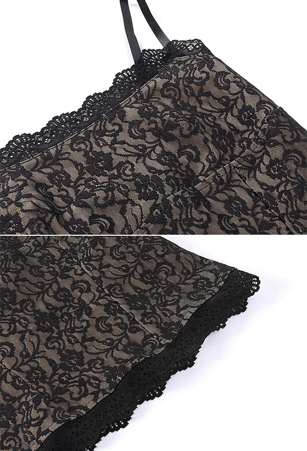 Gothic Dark Style Lace Flower Pattern Slimming Home Summer Camisole