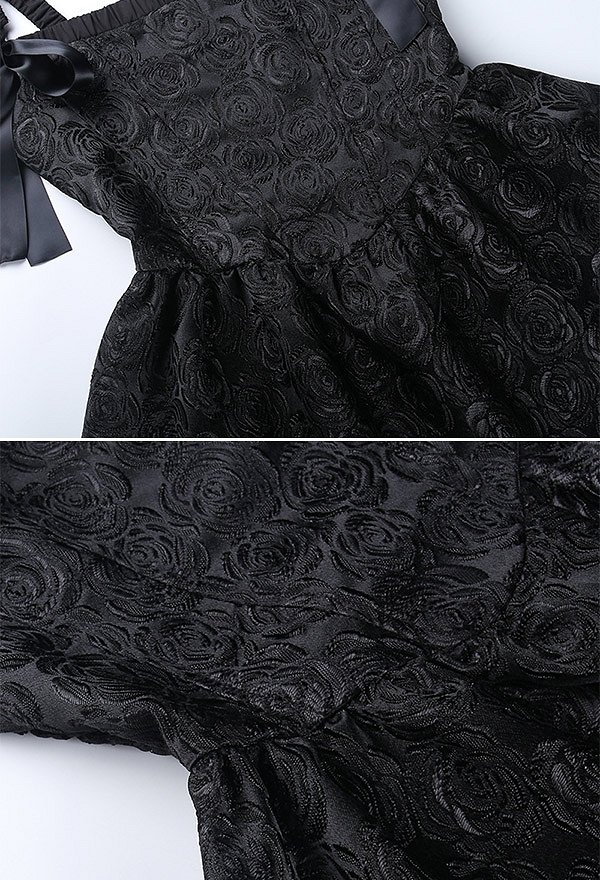 Hot Girl Gothic High Waist Bodycon Mini Dress Jacquard Design Mini Cami Dress