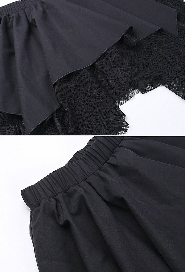 Gothic Dark Style Skirt Irregular Spider Web Design Half-body Skirt Gothic Dark Style Skirt Irregular Spider Web Design Half-body Skirt