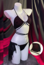 Pretty Crawler Gothic Swimsuit Spider Web Design Two Pieces Dark Style Swimwear Set