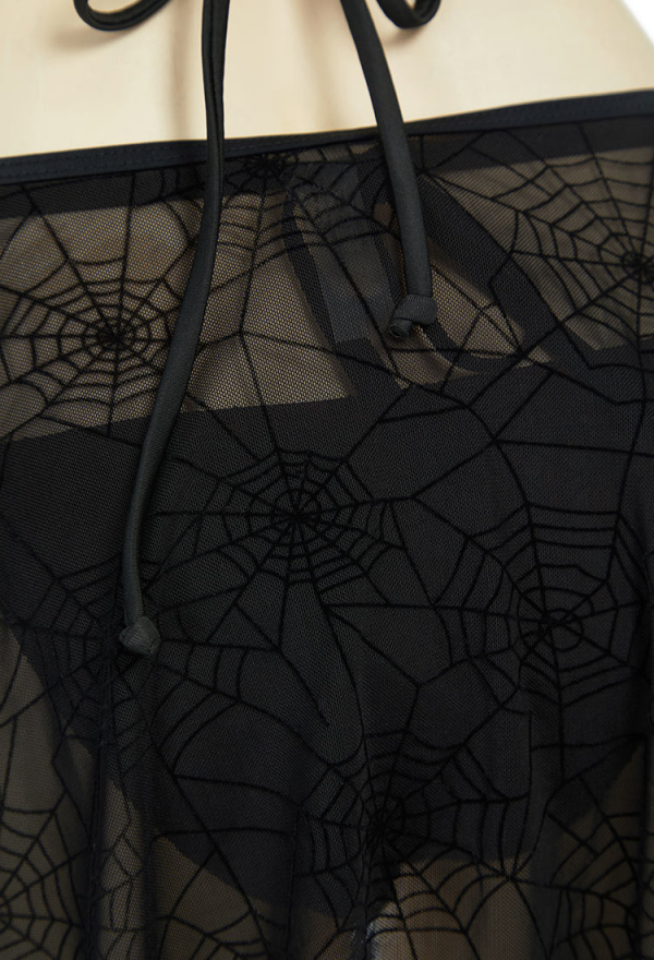 Pretty Crawler Gothic Swimsuit Spider Web Design Two Pieces Dark Style Swimwear Set Pretty Crawler Gothic Swimsuit Spider Web Design Two Pieces Dark Style Swimwear Set