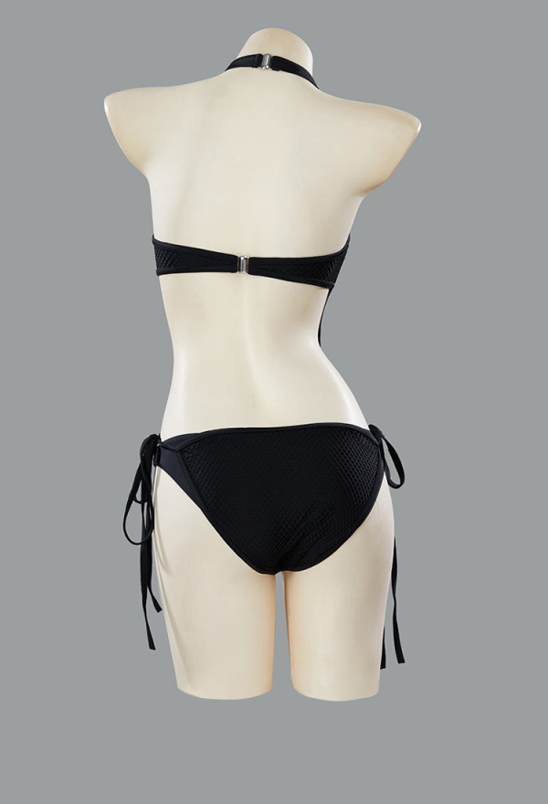 Riot Waves Gothic Black Fishing Net Cutout One Piece Swimsuit Pentagram Cross Strap Bathing Suit with Bottoms Riot Waves Gothic Black Fishing Net Cutout One Piece Swimsuit Pentagram Cross Strap Bathing Suit with Bottoms