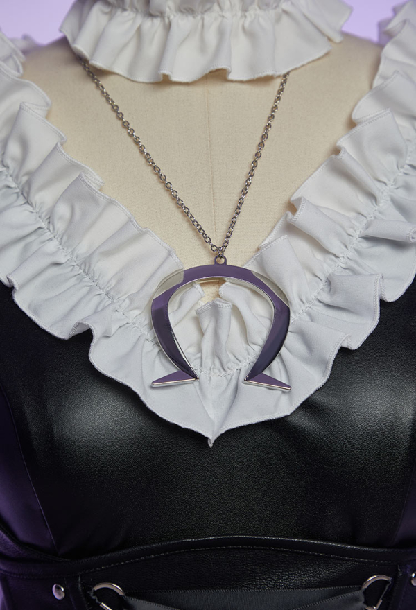Dark Alice Halloween Cosplay Costume Dress Alice Steam PU Dress Halloween Party Outfit