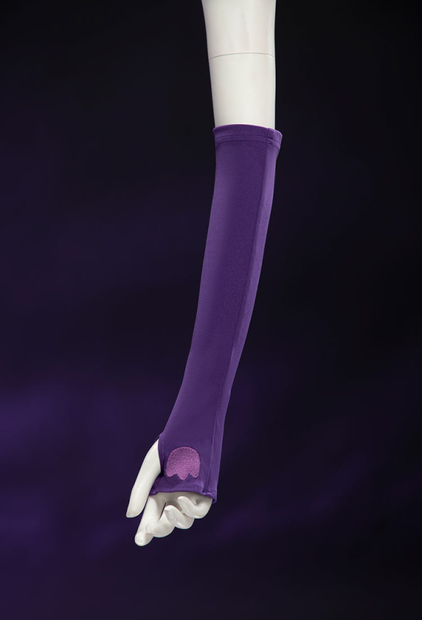 Purple Ghost Sexy Romper Bodysuit Hooded and Stocking with Belt and Tail