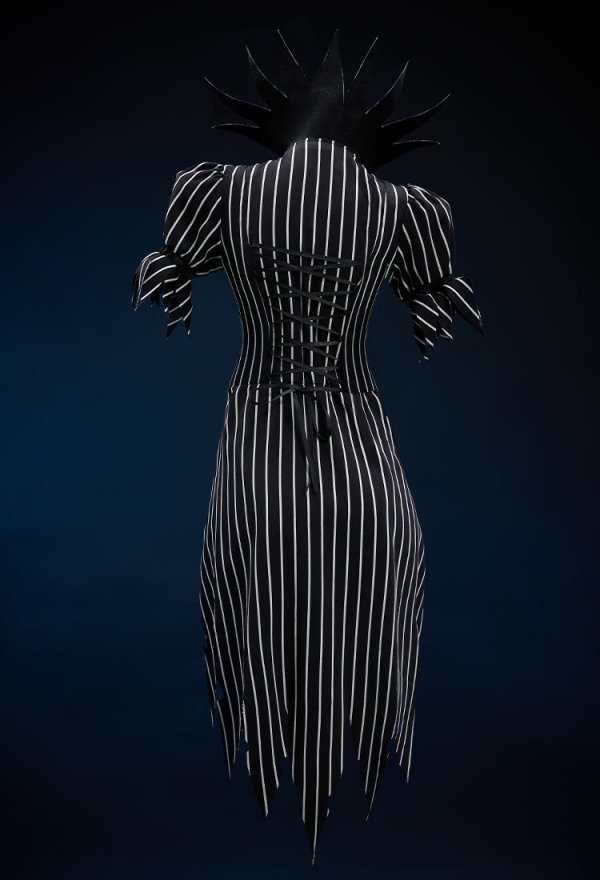 Sweet Nightmare Halloween Sexy Bunny Girl Suit Black White Striped Irregular Bodysuit with Sleeves and Socks Sweet Nightmare Halloween Sexy Bunny Girl Suit Black White Striped Irregular Bodysuit with Sleeves and Socks