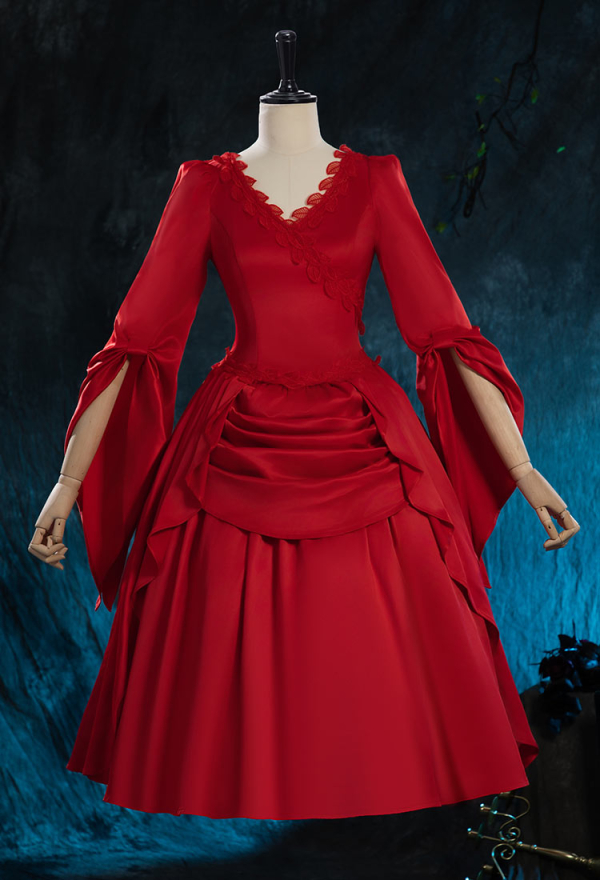 Bram Stoker's Dracula Derivative Crimson Bride Halloween Gothic Red Dress Vampire Bride Fluffy Dress Bram Stoker's Dracula Derivative Crimson Bride Halloween Gothic Red Dress Vampire Bride Fluffy Dress
