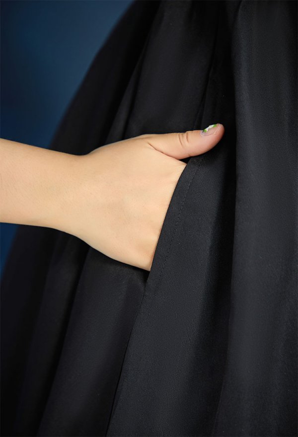Nosferatu-A Symphony Of horror Derivative Moonrot Shadow Gothic Black Strapless Dress Dark Style Dress with Puffed Sleeves