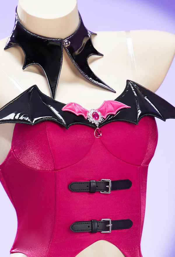 Haunted Night Gothic Corset Skirt Set Irregular Bat Styled Top and Multi-layered Mini Skirt with Collar and Gloves Haunted Night Gothic Corset Skirt Set Irregular Bat Styled Top and Multi-layered Mini Skirt with Collar and Gloves