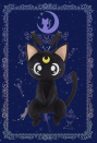 Gothic Cat Bag Black Moon Backpack