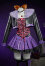 Haunted Night Gothic Corset Skirt Set Patterned Off-shoulder Lace-Up Top and Layered Skirt with PU Leather Fur Collar Jacket
