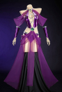 Cosmic Queen Purple Dancer Style Set Lace-up Top and Panty with Detachable Skirt and Sleeves