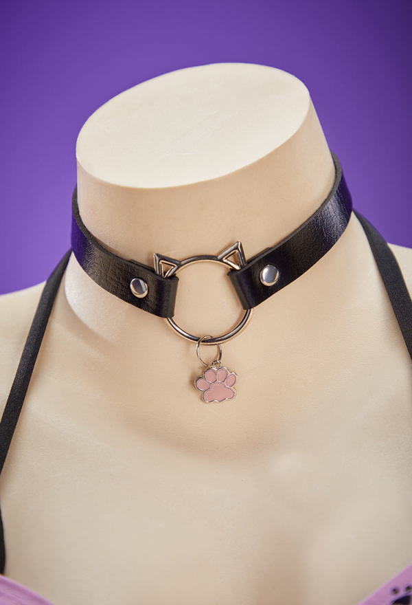Midnight Meow Gothic Cat Bat Two-Piece Swimsuit Halter Top and Skirt Bathing Suit with Choker Midnight Meow Gothic Cat Bat Two-Piece Swimsuit Halter Top and Skirt Bathing Suit with Choker