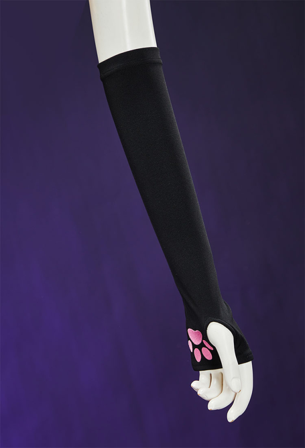 Anime Doll Black Purple Summer Homewear Cute Hooded Bodysuit with Tail and Belt Anime Doll Black Purple Summer Homewear Cute Hooded Bodysuit with Tail and Belt