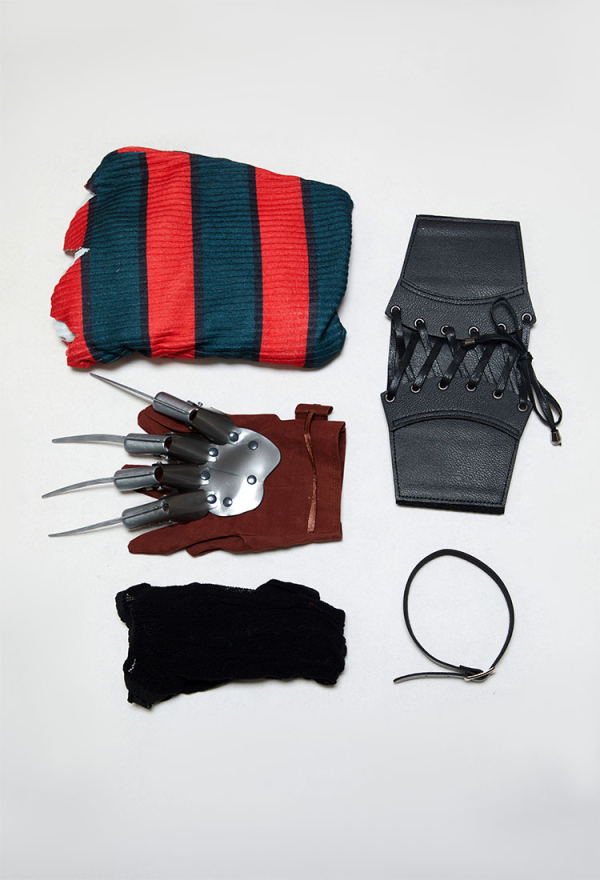 Nightmare Stripe Halloween Gothic Dress Red Green Striped Dress Knit Sweater Dress Set with Corset Hat and Glove Nightmare Stripe Halloween Gothic Dress Red Green Striped Dress Knit Sweater Dress Set with Corset Hat and Glove