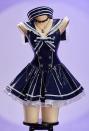 Midnight Patrol Halloween Navy Sailor Sleeveless Dress Sailor Collar A-Line Dress with Hat and Necklace