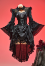 Nocturne in Black Gothic Black Spiderweb Design Dress Dark Style Irregular Dress