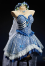 The Bride Halloween Corpse Bride Dress Spiderweb Design Off-the-Shoulder Layered Dress with Veil and Tail Skirt